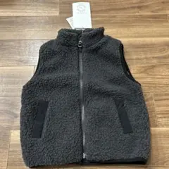 グレー ボアベスト　ジップアップベスト 100cm