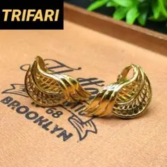 TRIFARI トリファリ ヴィンテージ イヤリング ゴールド 曲線 網目状のサムネイル