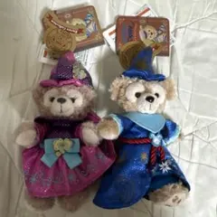 ダッフィー シェリーメイ　タグ付き　ぬいぐるみバッチ