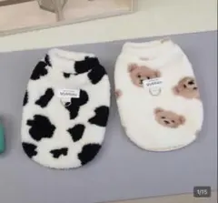 フリースペット服 セット売り　牛柄・犬柄 XXL