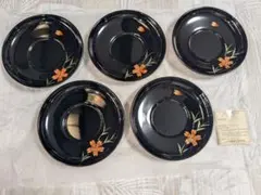 山中塗　茶托　５枚セット