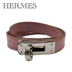 HERMES ドゥブルトゥール ボックスカーフ 2連 バングル □F刻印のサムネイル