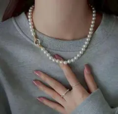 パールネックレス　10mm　高見え　シンプル　結婚式　卒業式　入学式　フォーマル