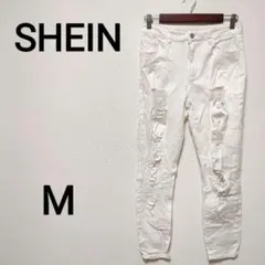 SHEIN　М　ダメージ加工ジーンズ　ストレート スキニージーンズ　2239