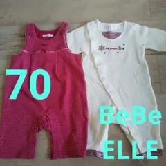 ☆BeBe☆ELLE☆70☆カバーオール☆