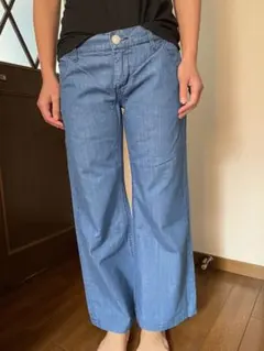 ブーツカットデニム ライトブルー