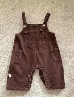 コーデュロイオーバーオール 90サイズ ブラウン