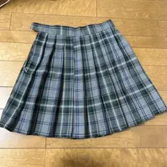 グレー チェック柄 プリーツスカート