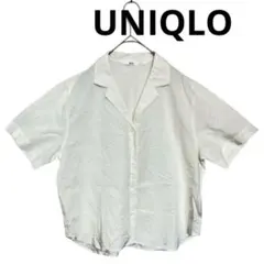ユニクロ リネンブレンドオープンカラーシャツ ユニセックス半袖 開襟シャツ 春夏