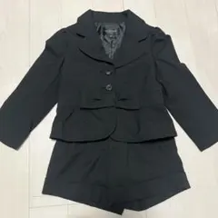 【ジルスチュアート】120黒フォーマルジャケット ショートパンツセットアップ