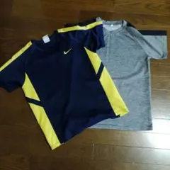 セット　Nike Dri-FIT 半袖Tシャツ ネイビー　＆　ノーブランド