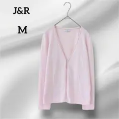 J&R 長袖カーディガン　ニット　ピンク　 Vネック 　ビーズ装飾　可愛い　Mのサムネイル