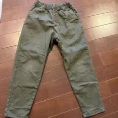 GU オリーブ色 ロングパンツ 140