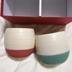 陶器製カップ 2個セット