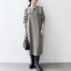 セーラー ひざ丈ワンピース