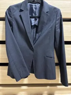 細ストライプ ビジネスジャケット(ネイビー)