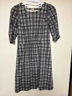 チェック柄ミニワンピース 半袖
