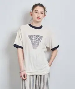 【INSCRIRE】ロゴ リンガーTシャツのサムネイル