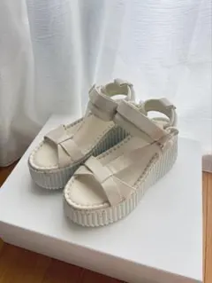 Chloé クロエ Nama ウェッジサンダル 36アイボリーホワイト箱有 - メルカリ