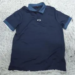 OAKLEY オークリー ゴルフウェア ポロシャツ L ネイビー アウトドア