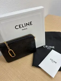 CELINE トリオンフ エンボス 長財布 ブラック シルバー金具 - メルカリ