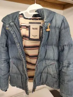 TOMMY HILFIGER デニム フード付きダウンジャケット S