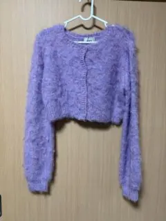 W.W.G ファー風クロップドカーディガン