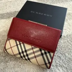 BURBERRY カードケース 名刺入れ ノバチェック ボルドー - メルカリ