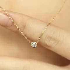 2025年最新】一粒ダイヤモンド K18 ペンダントネックレスの人気  