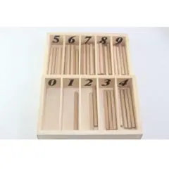 モンテッソーリ教具☆錘形棒45本と箱 - メルカリ