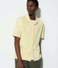 【新品】UNIQLO　ユニクロエアリズムコットンオープンカラーポロシャツ　XL