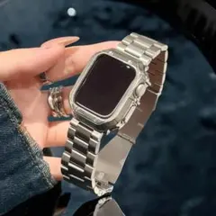 アップルウォッチ ステンレス バンド 42/44/45/46mm ケース セット