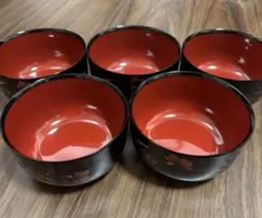 【古民家回収品】桂由美 お椀 5個セット