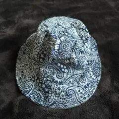 ペイズリー柄 バケットハット ネイビー