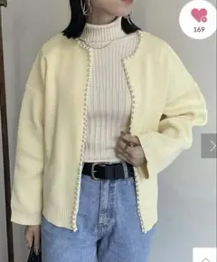 thevon スポンジニットパールカーディガンのサムネイル