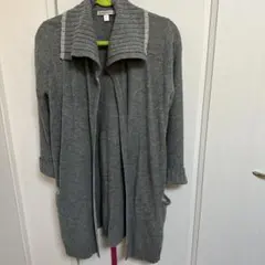 ✨冬物大処分お値下✨HUMAN WOMAN グレー　長袖　厚手　カーディガン　M