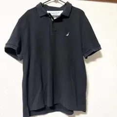 90s NAUTICA ノーティカ ポロシャツ L ブラック
