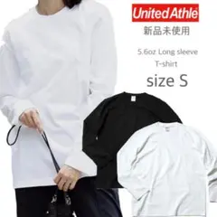 新品未使用 ユナイテッドアスレ 5.6oz 無地 ロンＴ 白 黒 2枚 Sのサムネイル