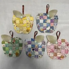 パッチワーク ティーマット コースター りんご ハンドメイド