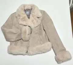 リランドチュール　ファー　ライダース　ジャケット　ピンクベージュ