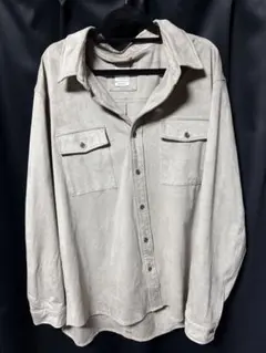 フェイクスエードシャツジャケット　ZARA XL グレー