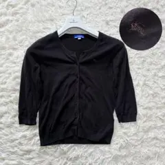 バーバリーブルーレーベル　カーディガン　五分袖　Mサイズ　ホースマーク