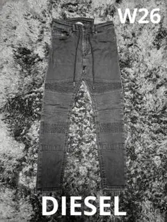 【名作】DIESEL / ディーゼル ジョグジーンズ W26 ブラック バイカー