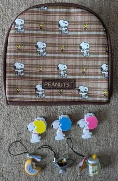 PEANUTS スヌーピー ポーチ、ストラップ、クリップ 8点セット まとめ売り