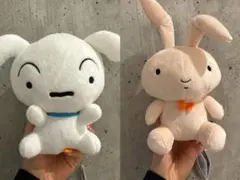 【２個セット】クレヨンしんちゃんぬいぐるみvol.2シロ&ねねちゃんのうさぎ
