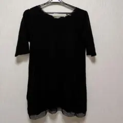 チュニックニット ポケットあり　りぼん サイズ40のサムネイル