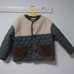 BREEZE フリースジャケット 110cm グレー/ベージュ