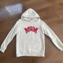 MSGM グレー フード付きパーカー