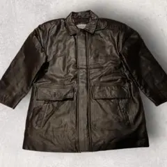 【本革/牛革】Enzo Molteni ヴィンテージ 革ジャン 黒 F