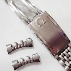 OMEGAオメガ純正ツーピース ストラッ﻿プ ステンレス製メッシュ